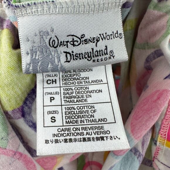 Disney World Disneyland Womens Babydoll Dress Size S Tinker Bell Minnie Colorful - Picture 7 of 8